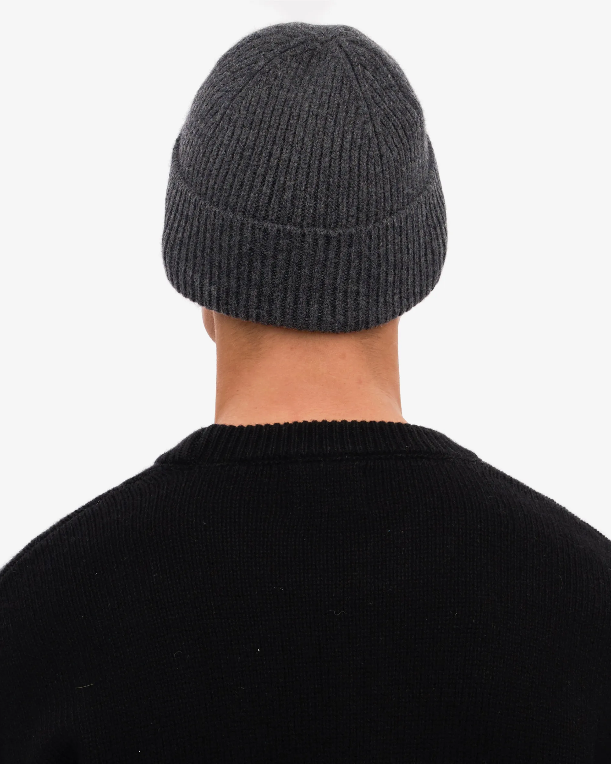 Merino Wool Beanie - Lava Grey