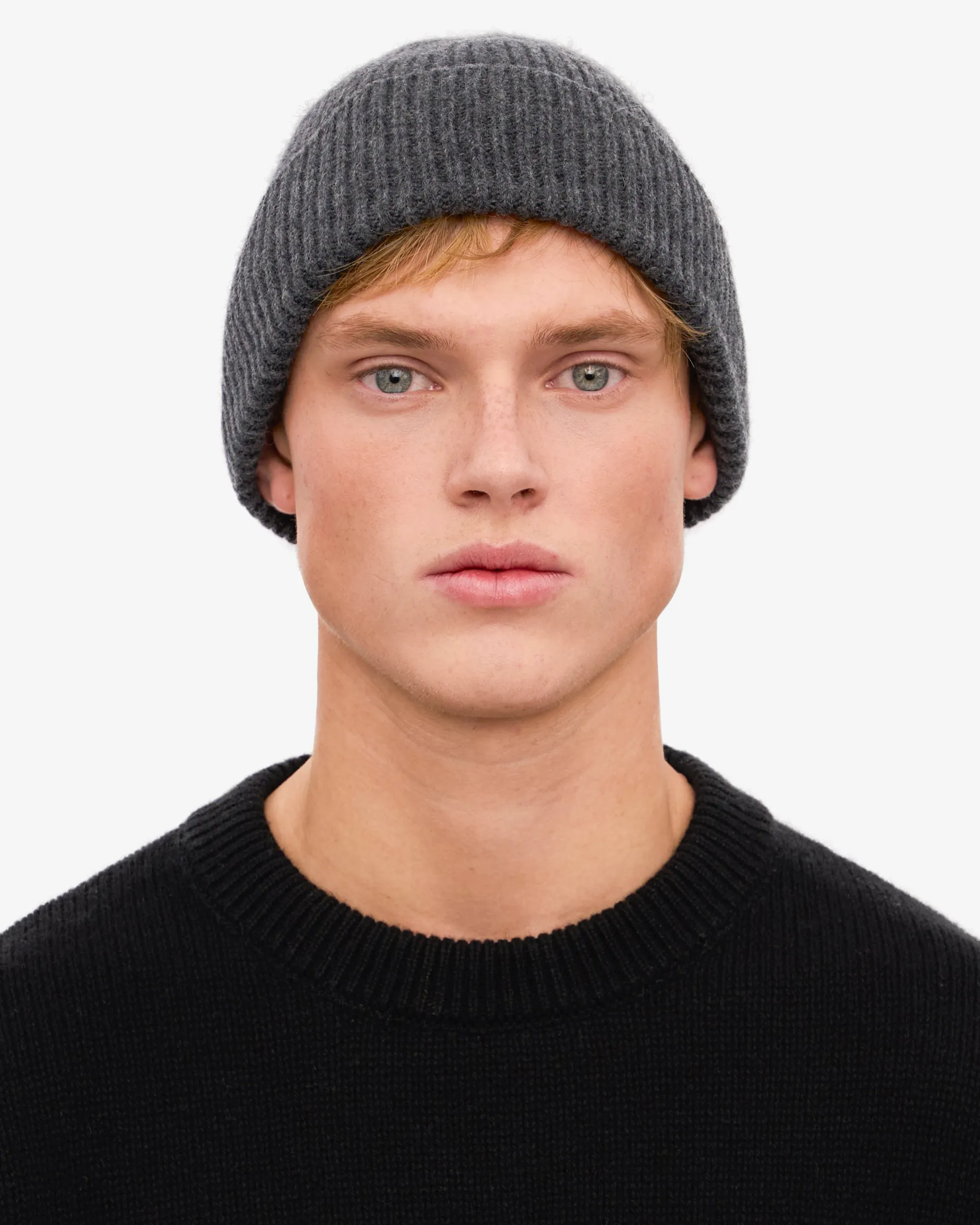 Merino Wool Beanie - Lava Grey