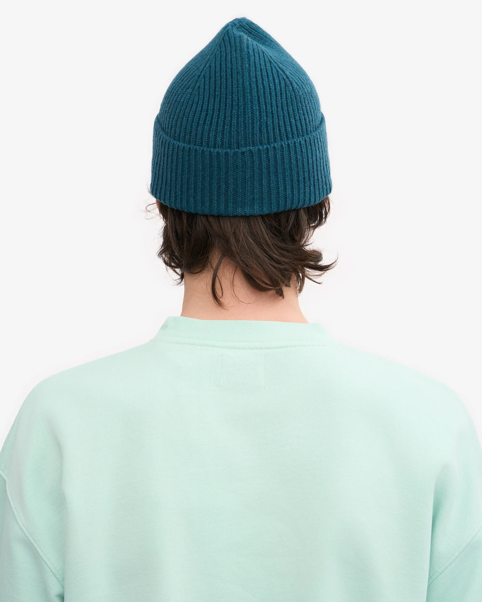 Merino Wool Beanie - Ocean Green