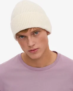 Merino Wool Beanie - Optical White