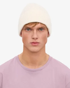 Merino Wool Beanie - Optical White
