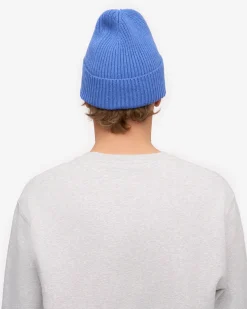 Merino Wool Beanie - Pacific Blue