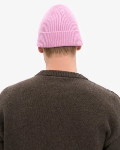Merino Wool Beanie - Red Tangerine