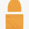 Merino Wool Beanie & Scarf - Burned Yellow