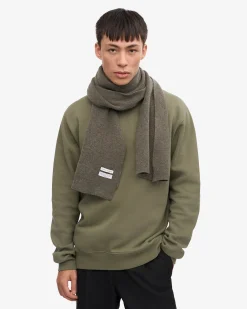 Merino Wool Beanie & Scarf - Dusty Olive