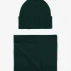 Merino Wool Beanie & Scarf - Emerald Green