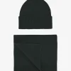 Merino Wool Beanie & Scarf - Hunter Green
