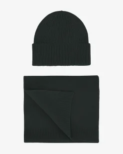 Merino Wool Beanie & Scarf - Hunter Green