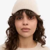 Merino Wool Beanie & Scarf - Ivory White