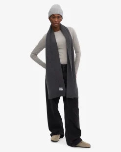 Merino Wool Beanie & Scarf - Lava Grey