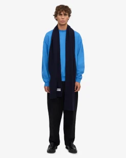 Merino Wool Beanie & Scarf - Navy Blue