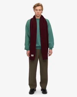 Merino Wool Beanie & Scarf - Oxblood Red