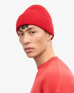 Merino Wool Beanie & Scarf - Scarlet Red
