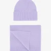 Merino Wool Beanie & Scarf - Soft Lavender