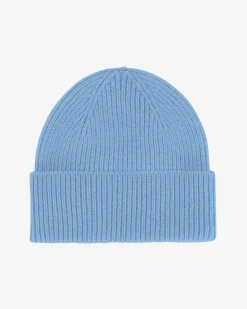 Merino Wool Beanie - Seaside Blue