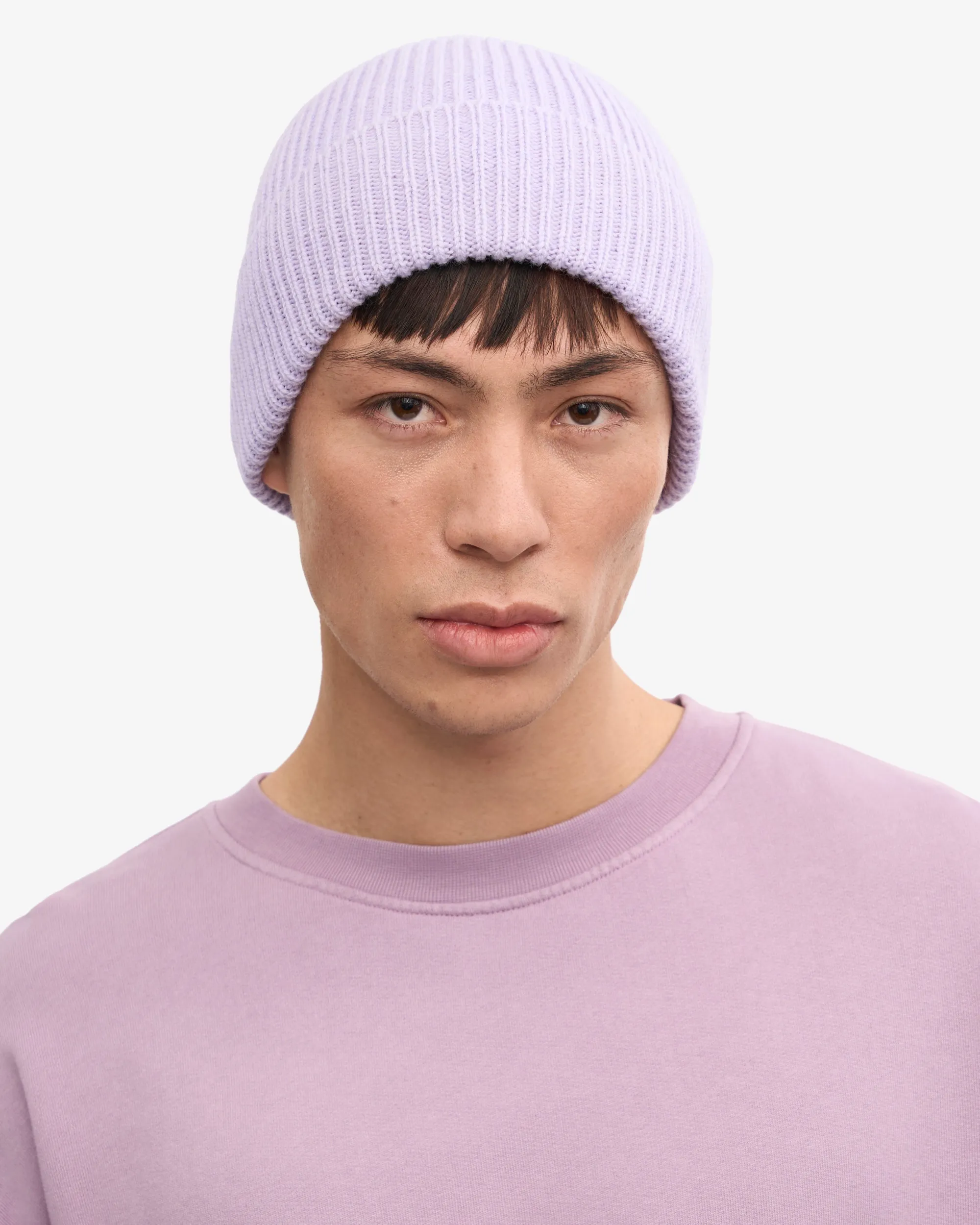 Merino Wool Beanie - Soft Lavender