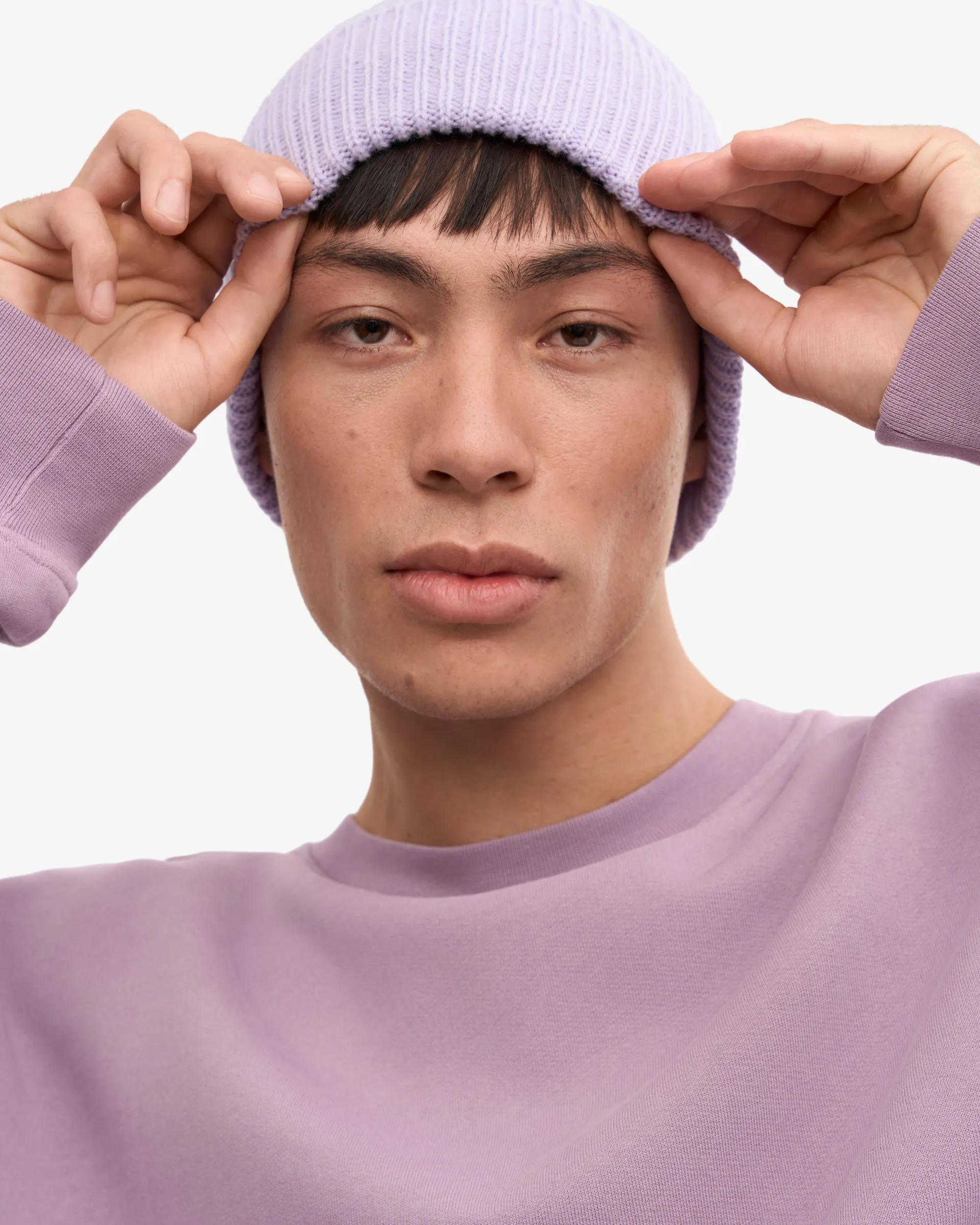 Merino Wool Beanie - Soft Lavender