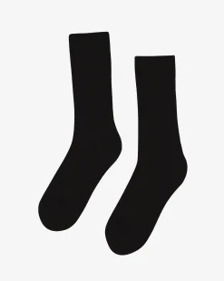 Merino Wool Blend Sock - Deep Black