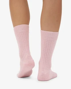 Merino Wool Blend Sock - Faded Pink