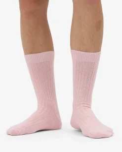 Merino Wool Blend Sock - Faded Pink