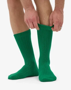 Merino Wool Blend Sock - Kelly Green