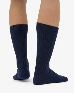 Merino Wool Blend Sock - Navy Blue