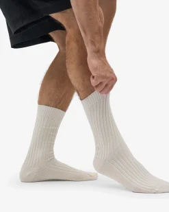 Merino Wool Blend Sock - Optical White