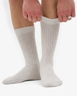 Merino Wool Blend Sock - Snow Melange