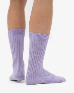 Merino Wool Blend Sock - Soft Lavender