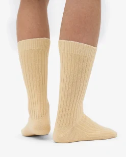 Merino Wool Blend Sock - Soft Yellow
