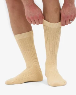 Merino Wool Blend Sock - Soft Yellow