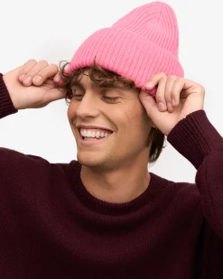 Merino Wool Hat - Bubblegum Pink