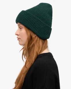 Merino Wool Hat - Emerald Green