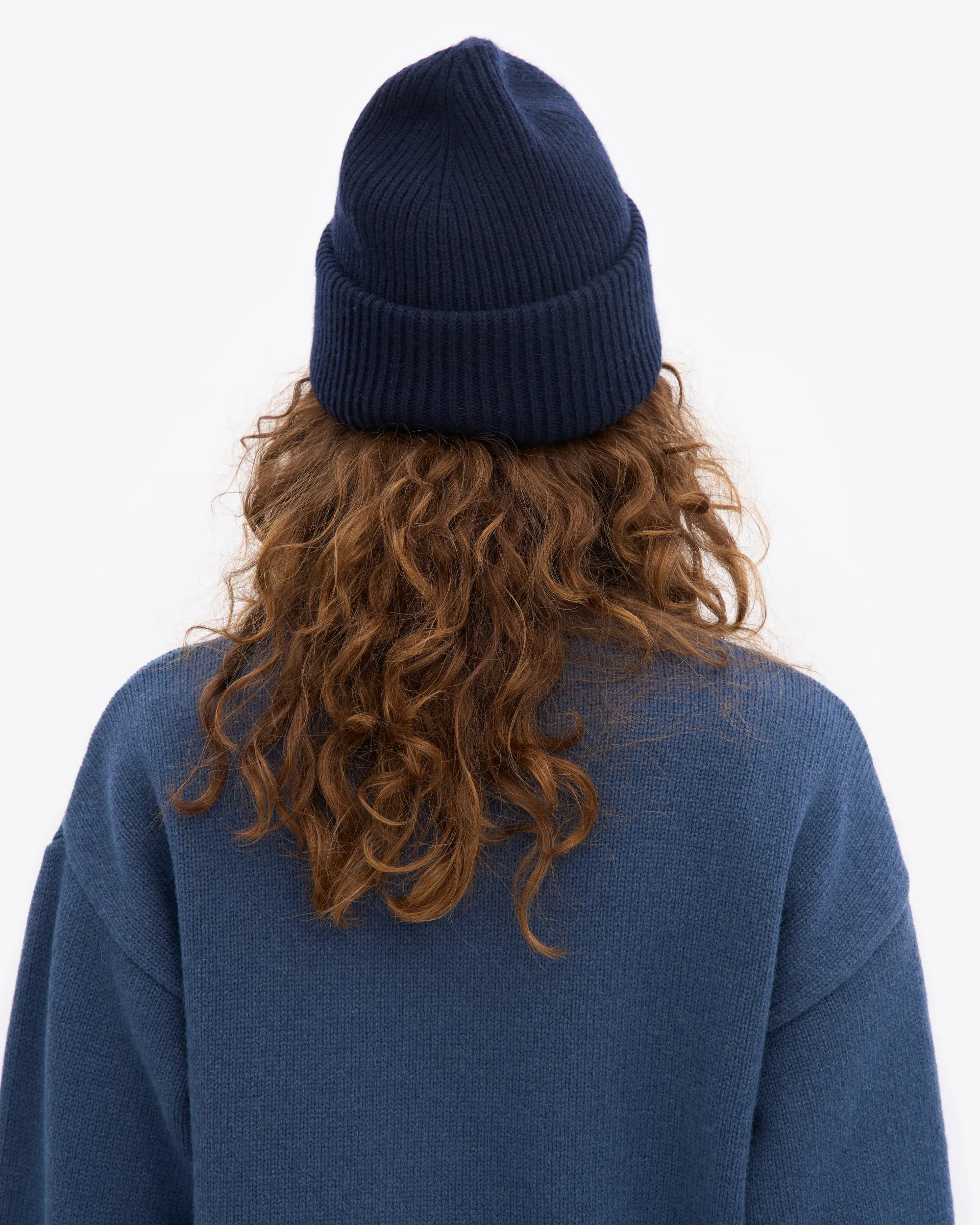 Merino Wool Hat - Navy Blue