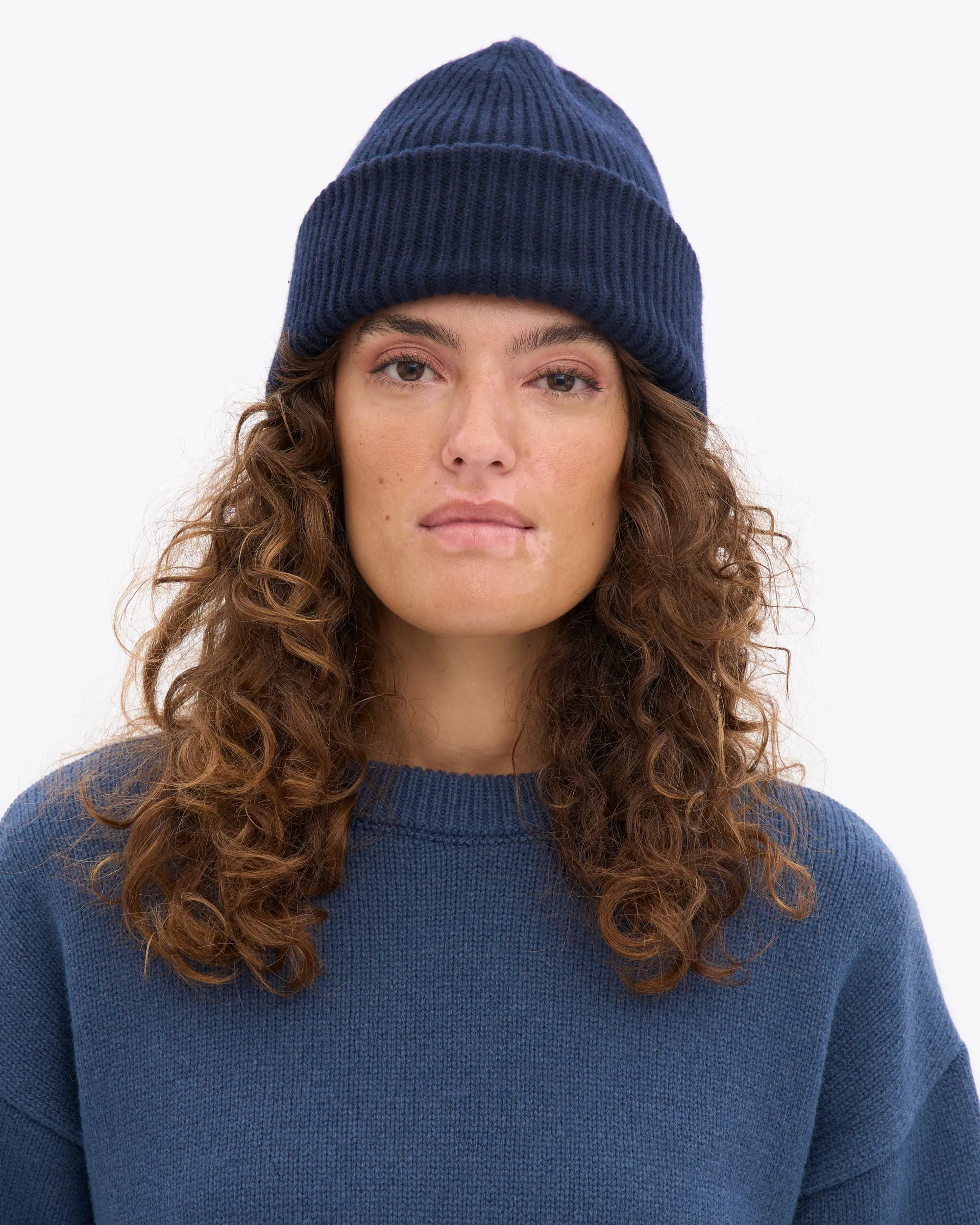 Merino Wool Hat - Navy Blue