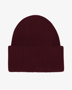 Merino Wool Hat - Oxblood Red
