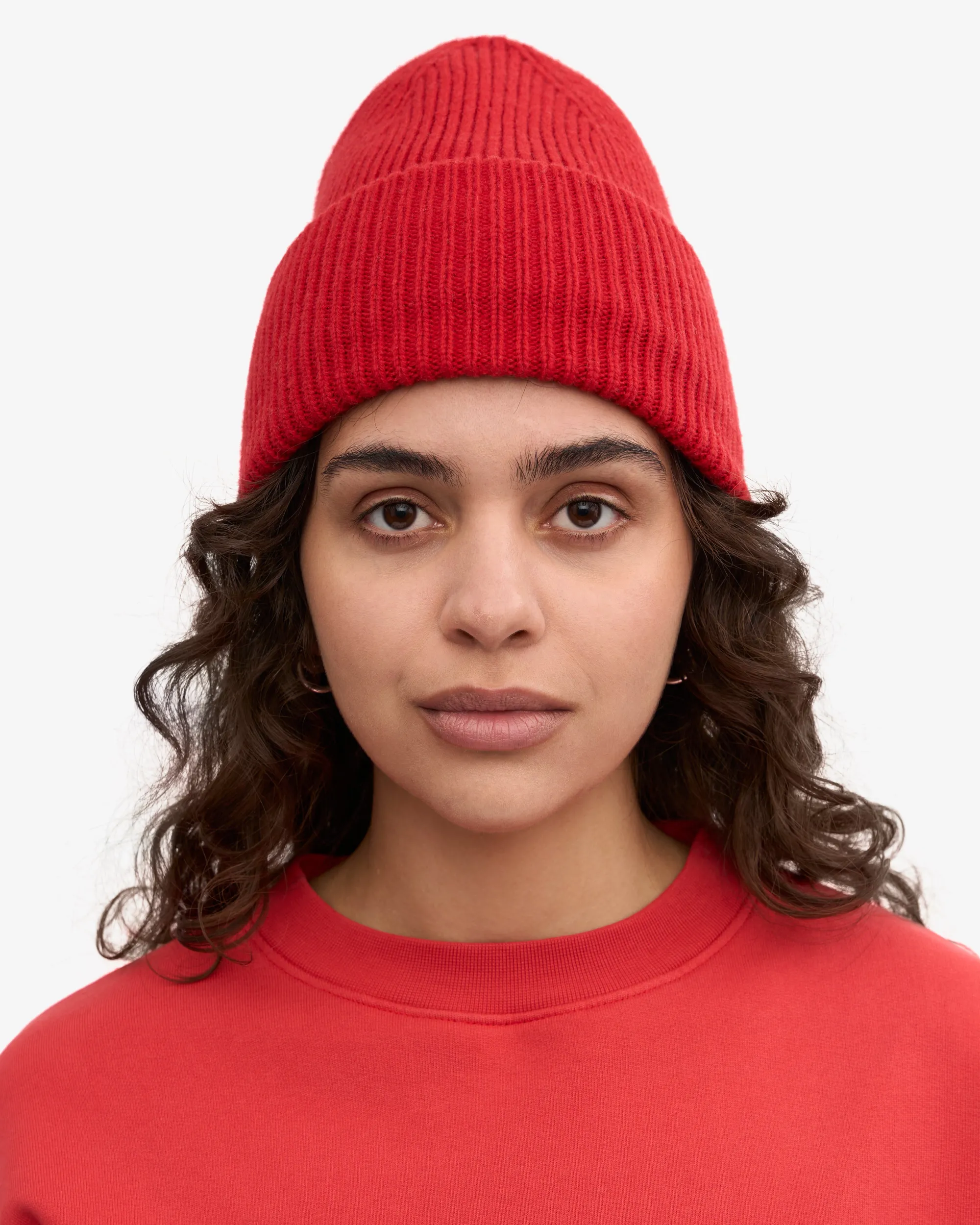 Merino Wool Hat - Scarlet Red