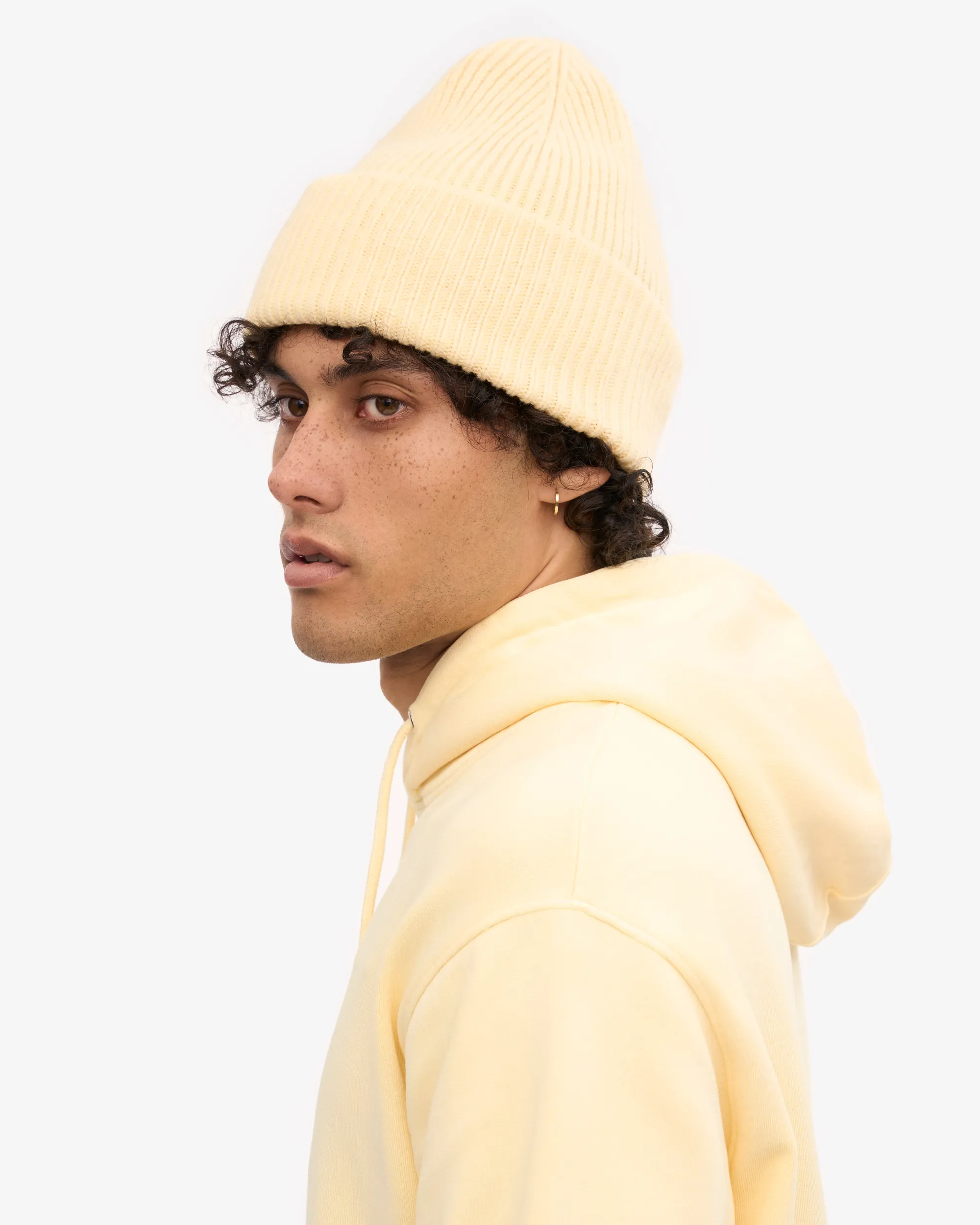 Merino Wool Hat - Soft Yellow