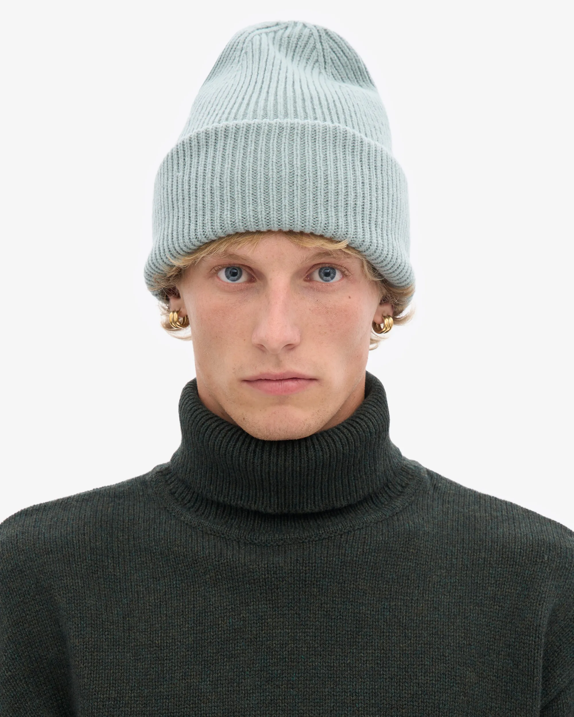 Merino Wool Hat - Steel Blue