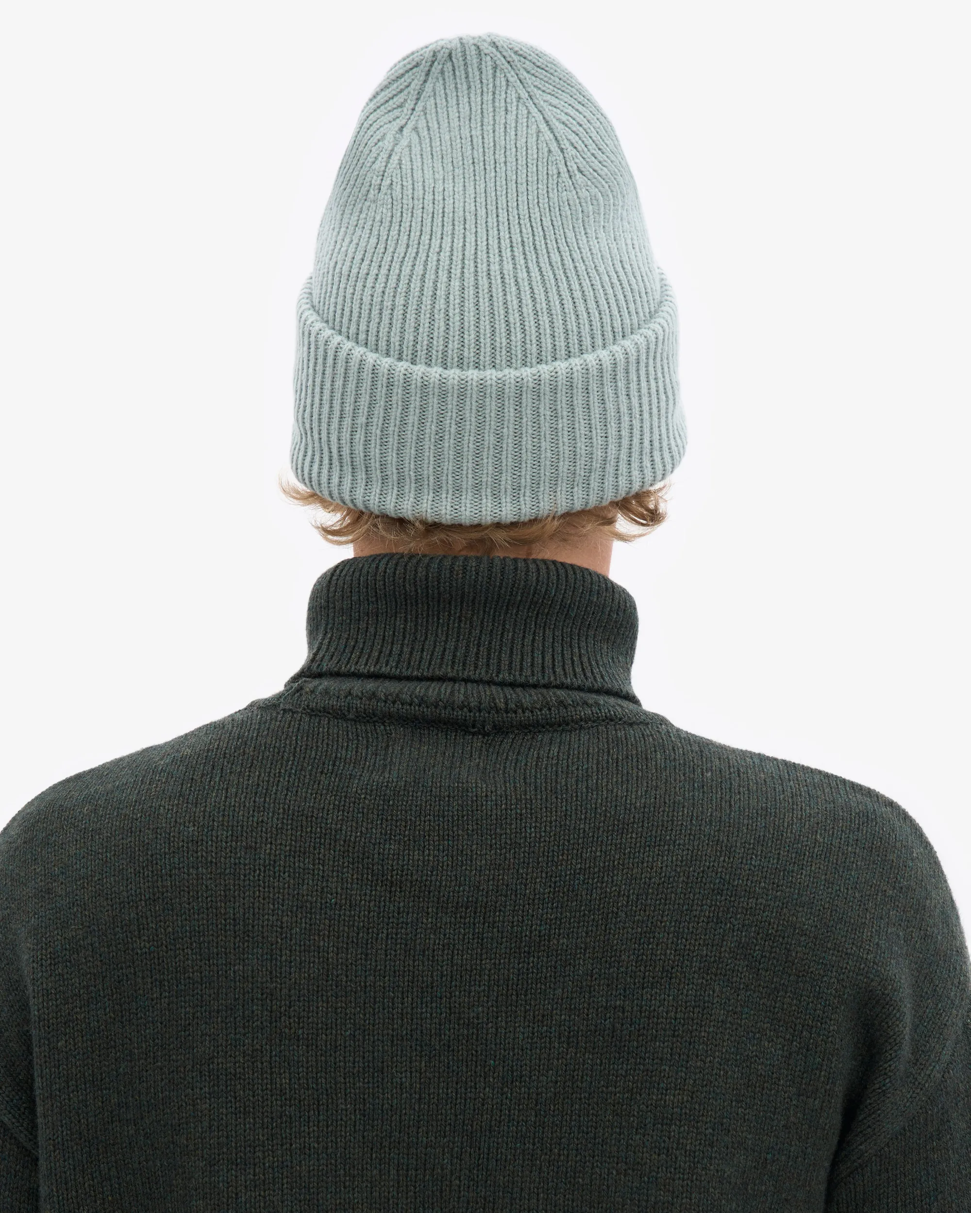 Merino Wool Hat - Steel Blue