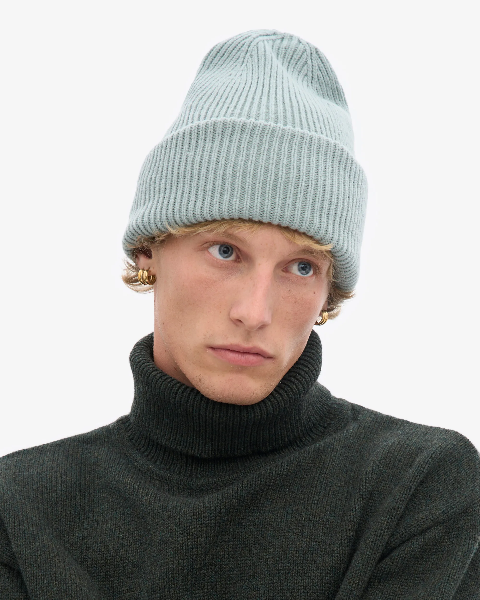 Merino Wool Hat - Steel Blue
