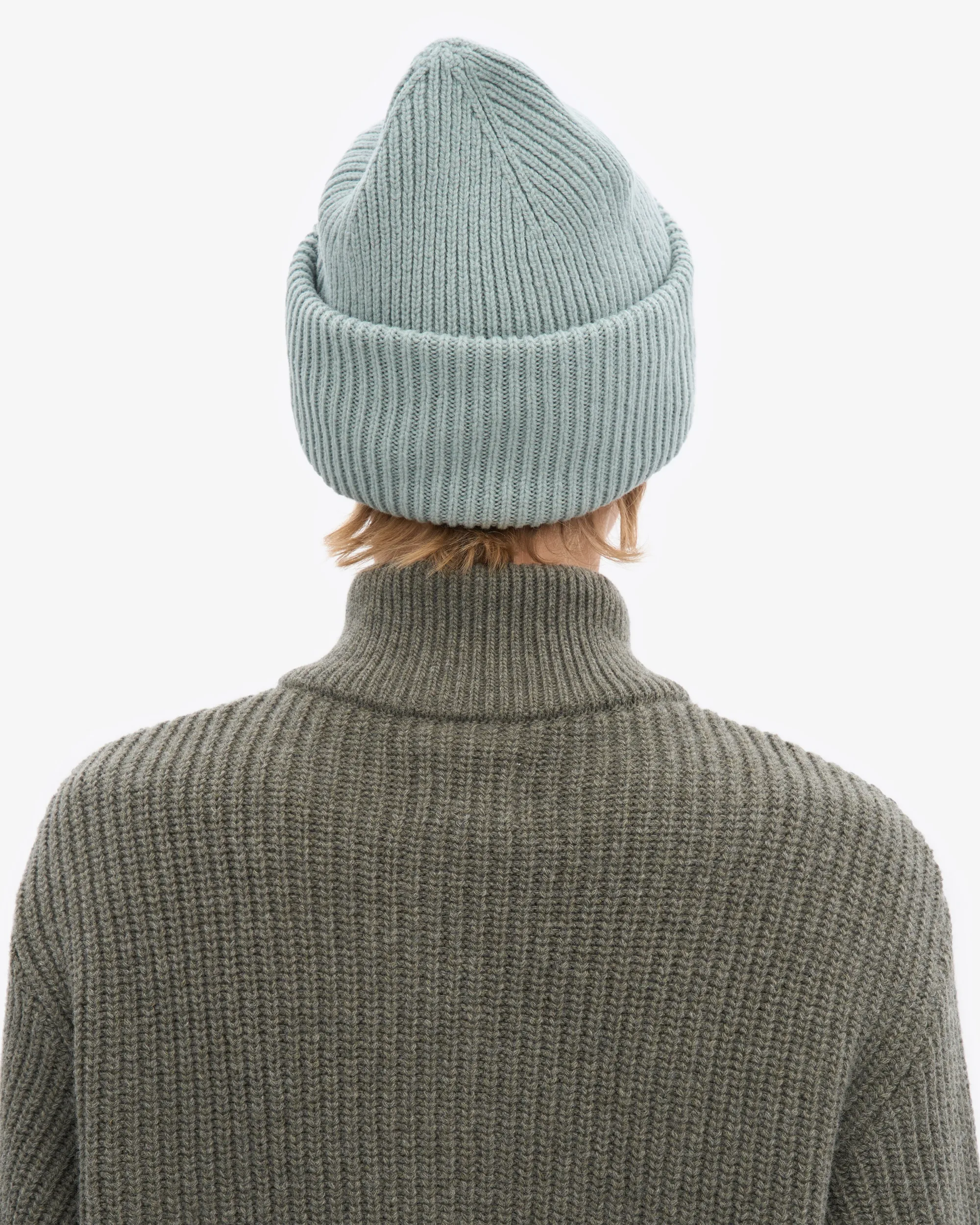 Merino Wool Hat - Steel Blue