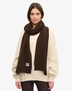 Merino Wool Scarf - Coffee Brown