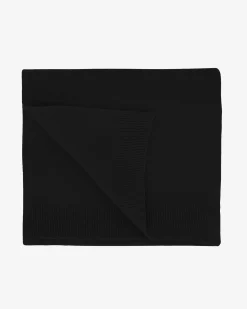 Merino Wool Scarf - Deep Black