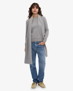 Merino Wool Scarf - Heather Grey