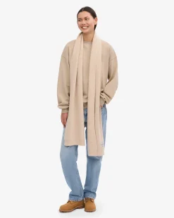 Merino Wool Scarf - Ivory White