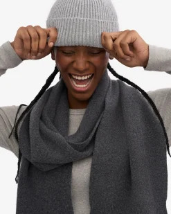 Merino Wool Scarf - Lava Grey