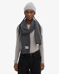 Merino Wool Scarf - Lava Grey