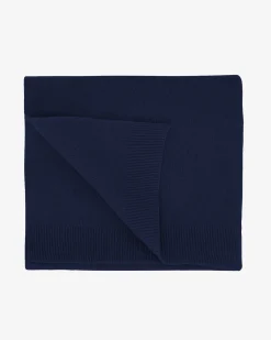 Merino Wool Scarf - Marine Blue