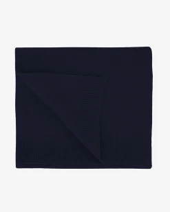 Merino Wool Scarf - Navy Blue